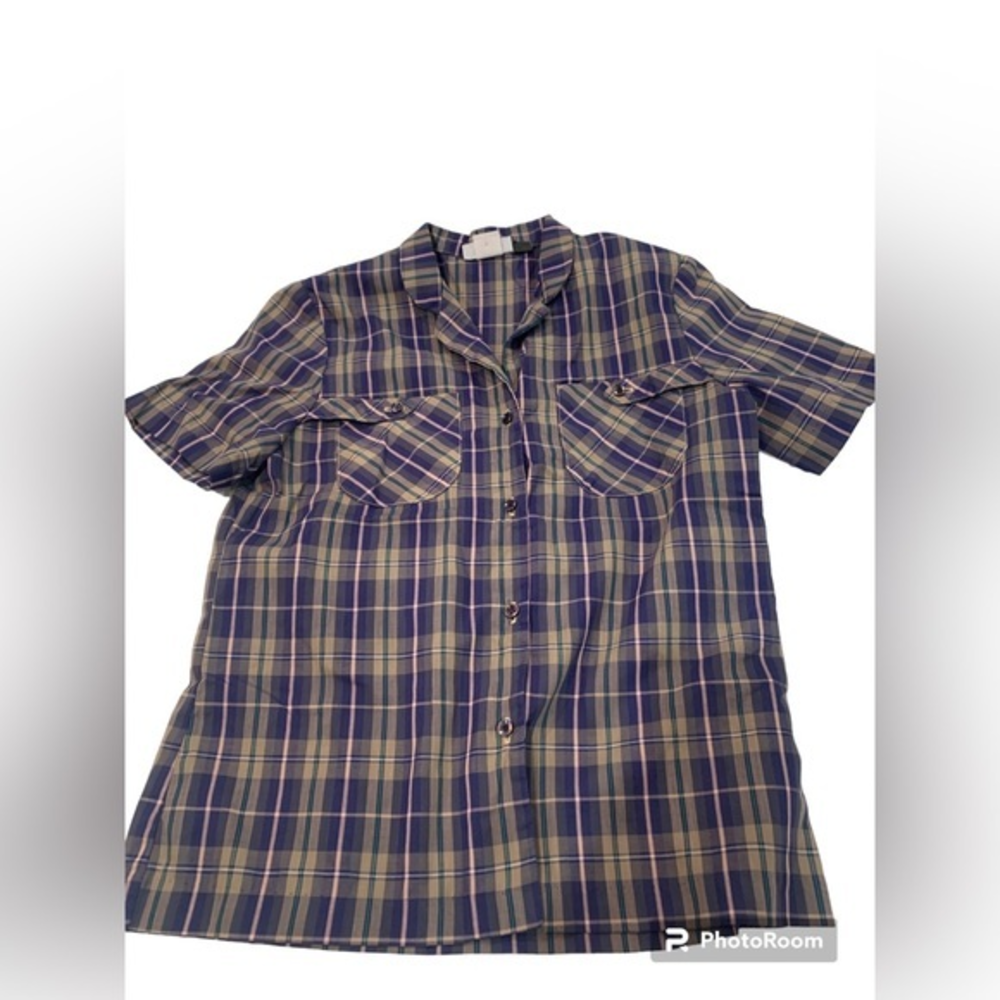 Vintage Peddlers Women’s Button Down Short Sleeve‎ Size 6 Small/Medium